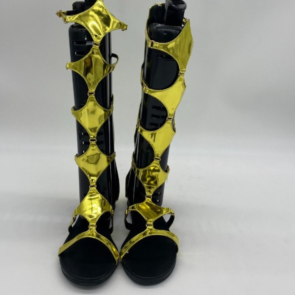 New Nancy Jayjii gold gladiator sandals - Picture 3 of 17